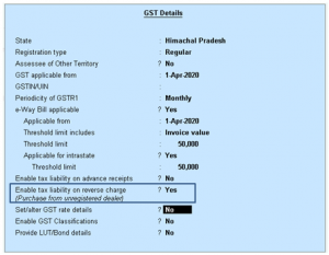 Activation of Reverse Charge Mechanism