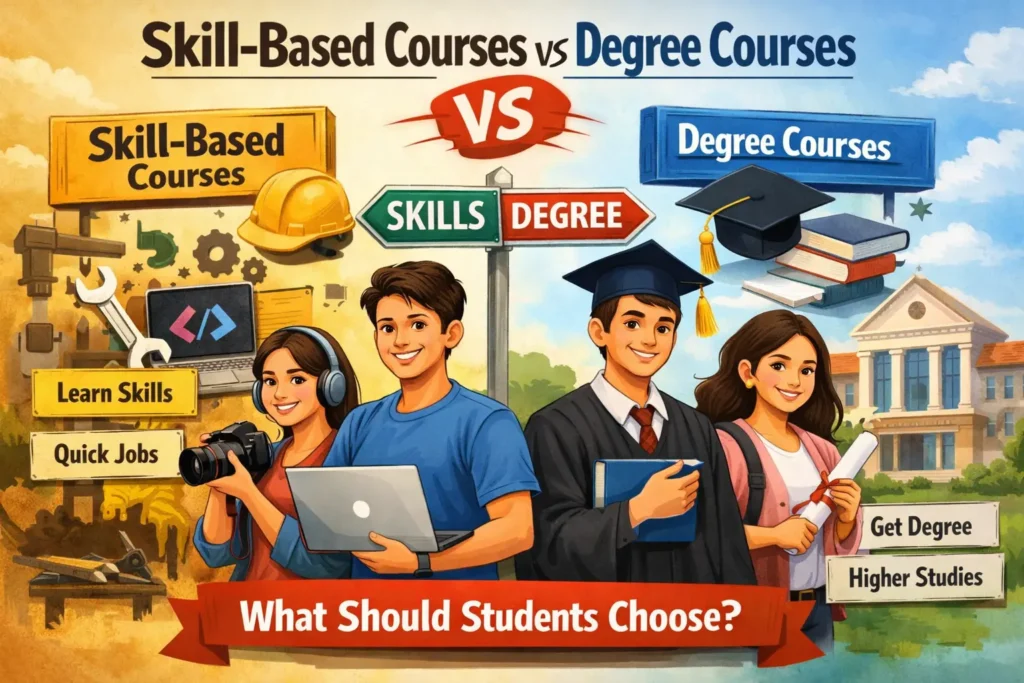 skill-based and degree courses in India