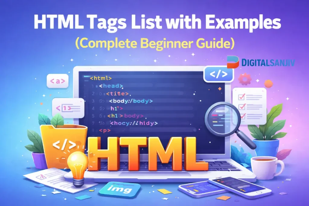 HTML Tags List with Examples